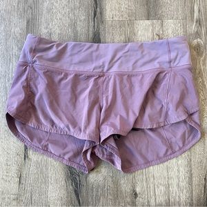 Lululemon speed up shorts smoked mulberry purple size 6 inseam 2.5